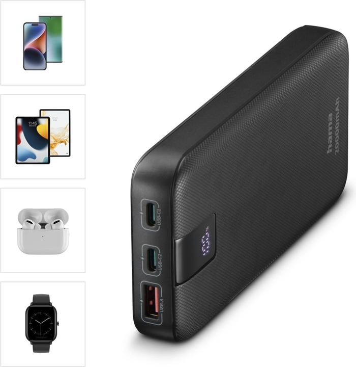 Actual product image Hama Power Pack PD 20 (20000 mAh, 20 W, 74 Wh)