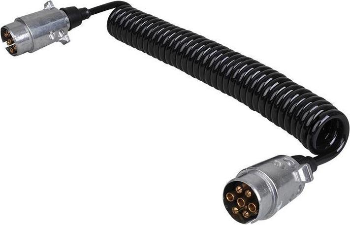 Produktbild ProPlus Spiralkabel mit 2x Stecker 7-polig Metall im Blister (4.50 m)