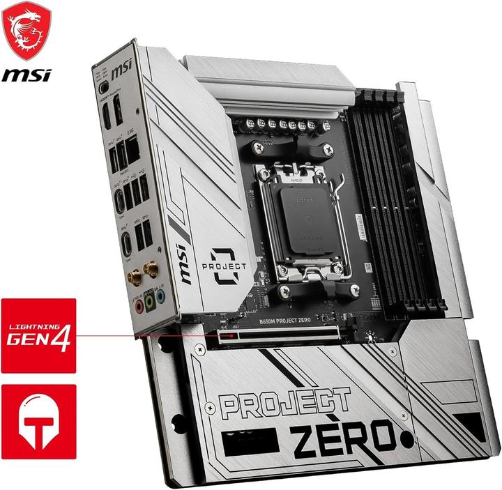 Image du produit MSI B650M PROJECT ZERO (B650,AM5,mATX,DDR5) (AM5, AMD B650, mATX)