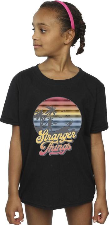 Actual product image Netflix Girls Stranger Things LA Gradient Cotton T-Shirt (140, 146)