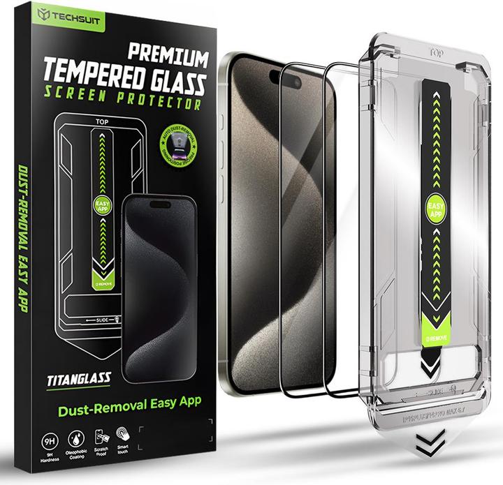Produktbild Techsuit TitanGlass FullCover (2 pack) (2 Stk., Apple iPhone 15 Pro Max)