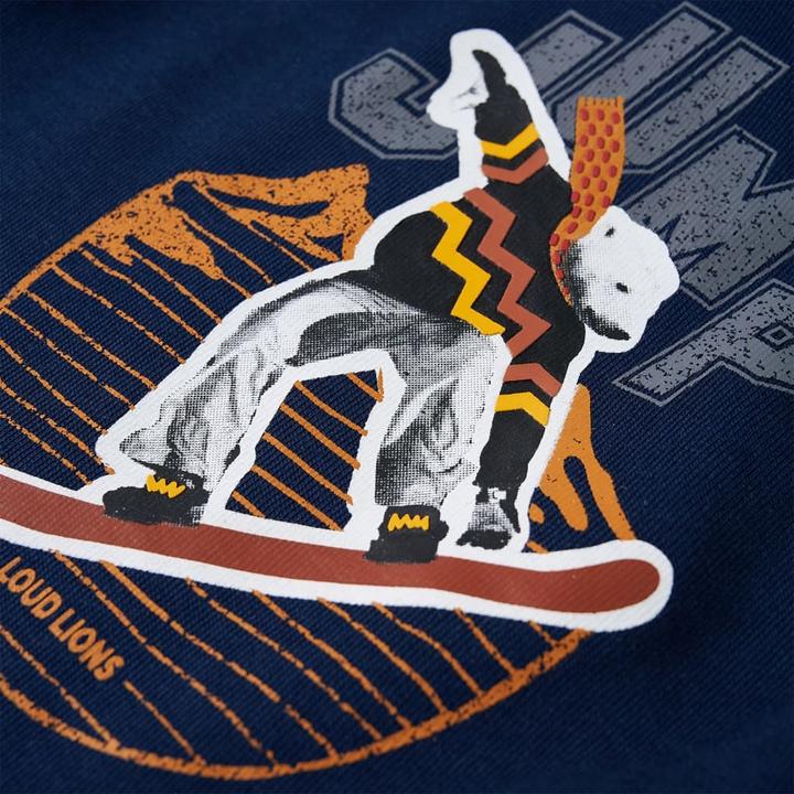 Immagine prodotto vidaXL Felpa con cappuccio per bambini blu navy 116,Materiale: 92 (116)