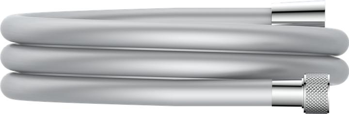 Produktbild Schütte Brauseschlauch Bad 150 cm Kunststoff Silberoptik Wassersparende Dichtung 63981 (150 cm)
