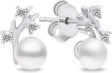 Image du produit Brilio Silver - Boucles d'oreilles uniques en argent avec perles réelles EA622W