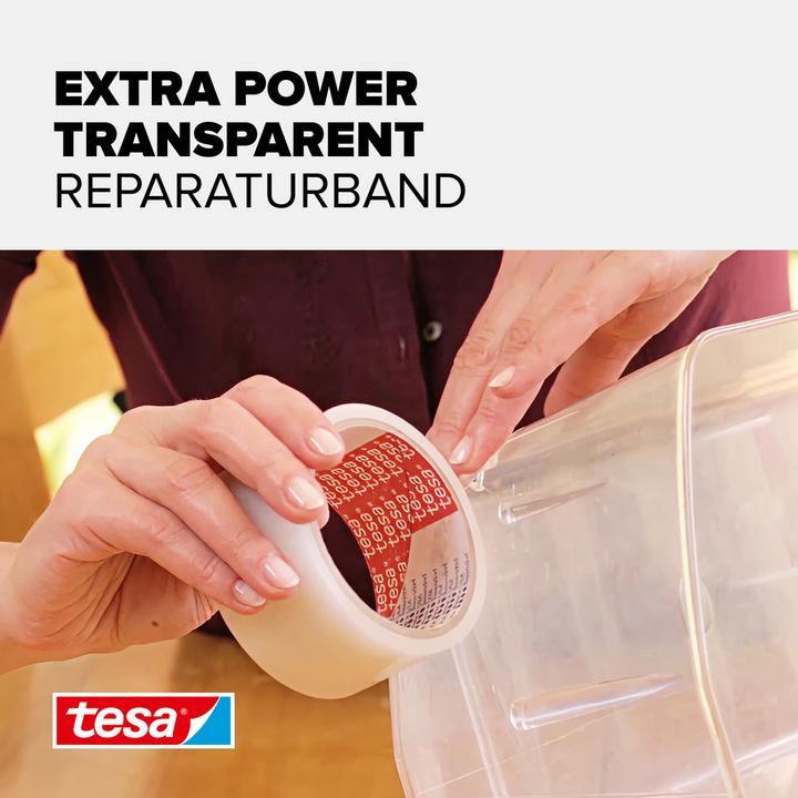 Produktbild tesa EXTRA POWER Reparaturband, transparent (48 mm)