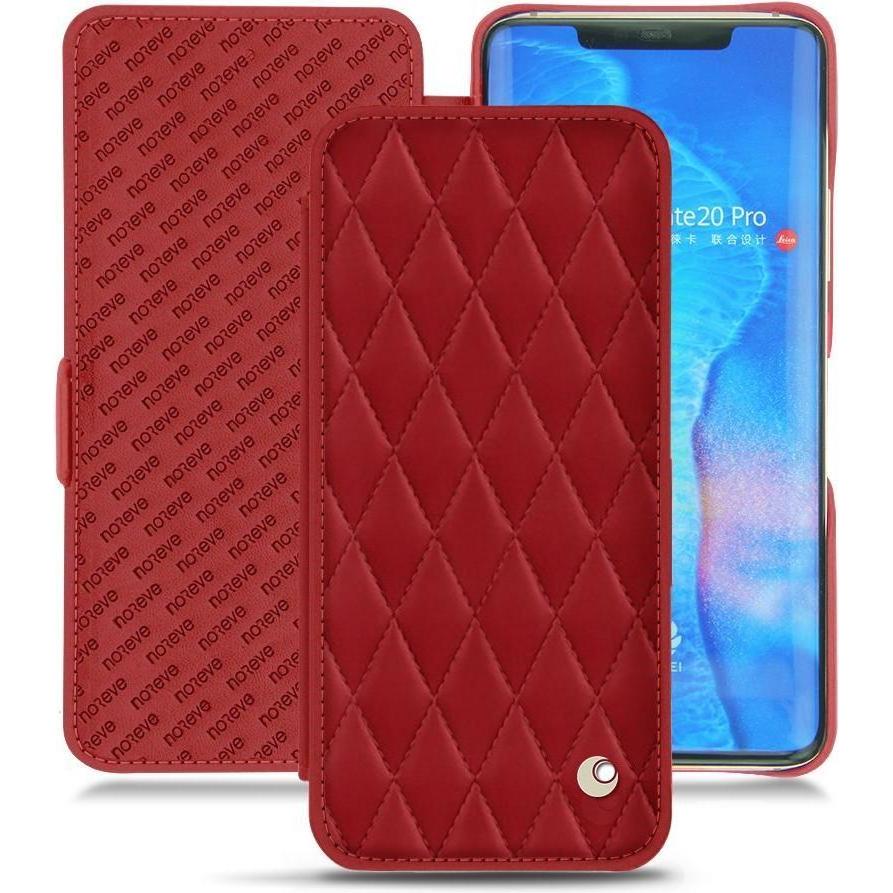 Noreve Lederschutzhülle horizontal (Huawei Mate 20 Pro), Smartphone Hülle, Rot