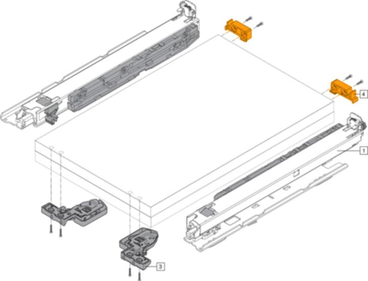 Immagine prodotto Blum Supporti a pressione MOVENTO, guida per ripiani