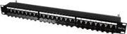 Actual product image EFB Elektronik Go 48,30cm (19") patch panel 24port CAT.6A 1U black (RAL-9005)