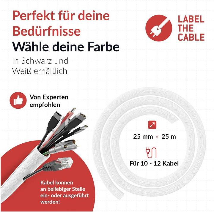 Produktbild Label-the-cable Kabelschlauch (Kabelschlauch, 2500 cm)