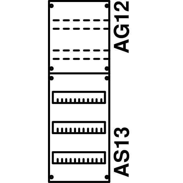Thumbnail - Striebel & John, Verteilerschrank Zubehör, STR 1V1KA Verteilerfeld H=800mm 1 Feld