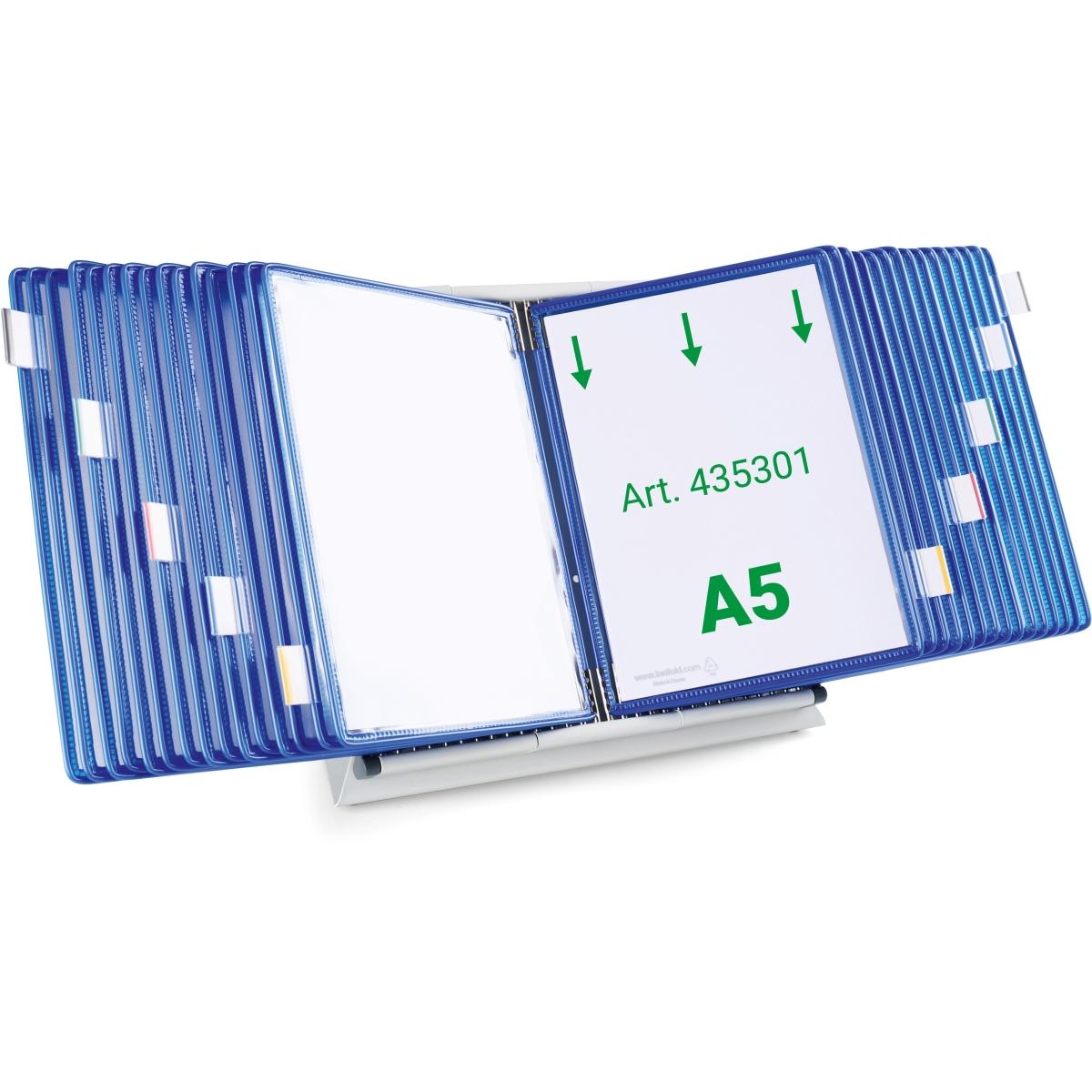Tarifold, Informationsschild, Sichttafelsystem 435301 DIN A5 blau mit 30 St. Sichttafeln