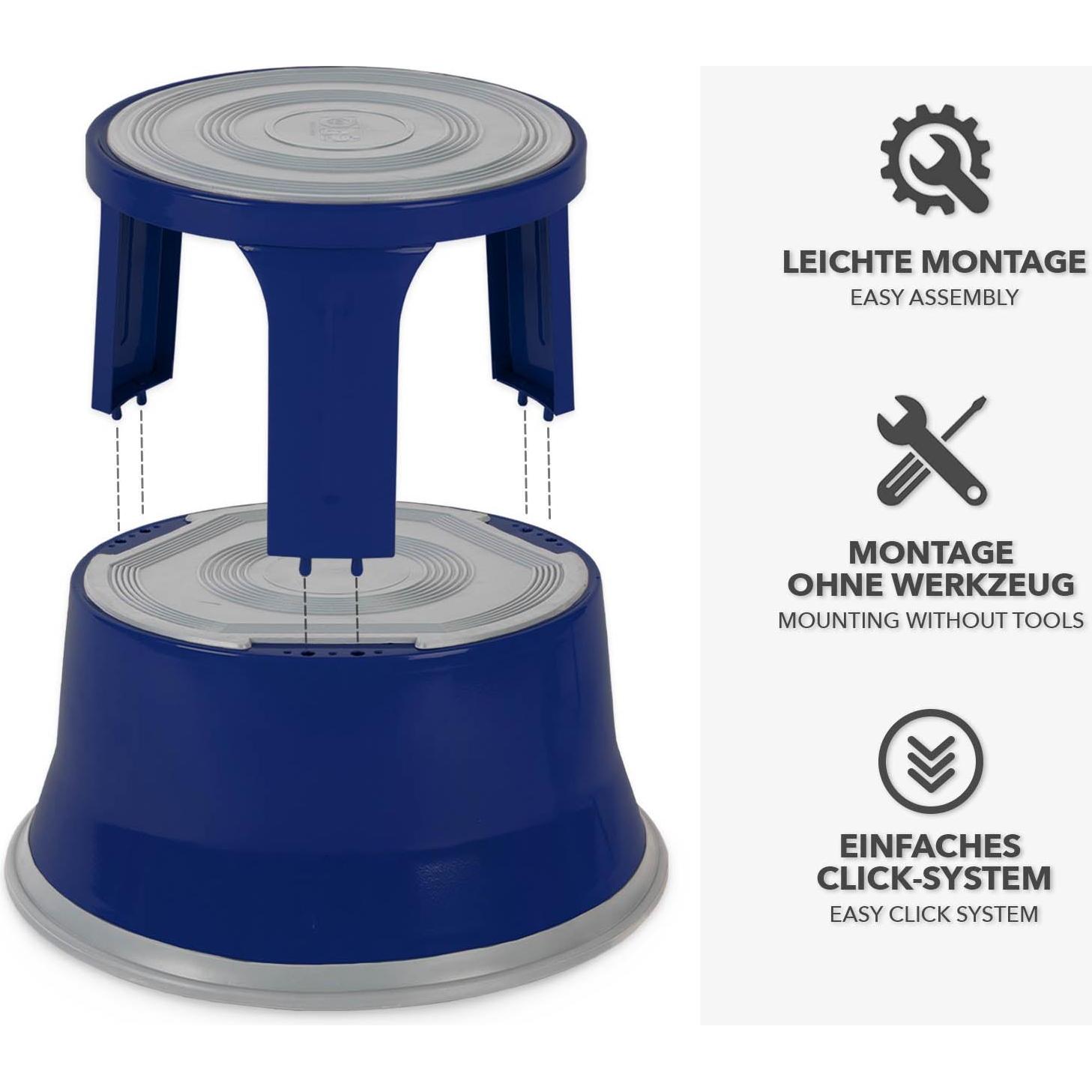 Thumbnail - Casa Pura, Hocker + Pouf, Rollhocker Stahl