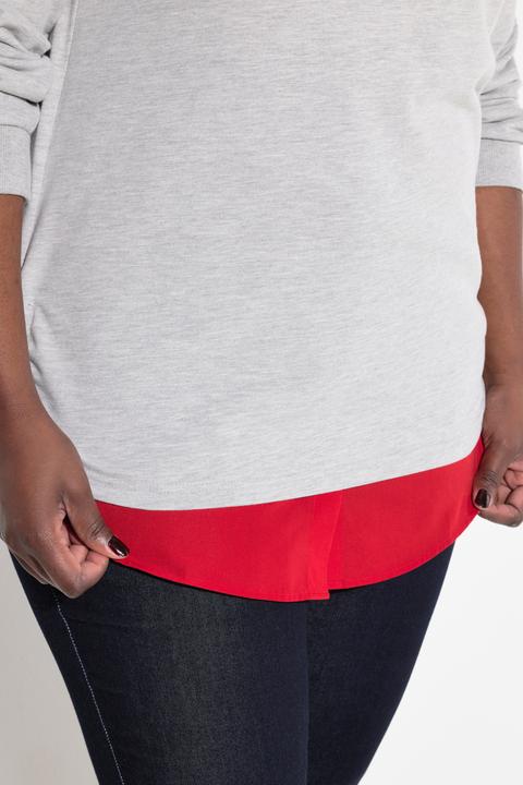 Produktbild Ulla Popken Blusen-Verlängerung, A-Linie, gerundeter Saum (46, 48)