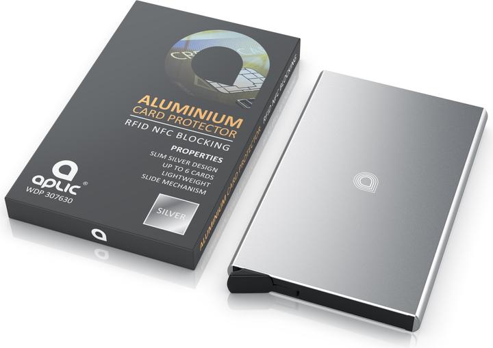 Produktbild Aplic Kartenetui Karten Schutzhülle aus Alu für 6 Karten NFC/RFID Abschirmung Blocker, Kartentresor