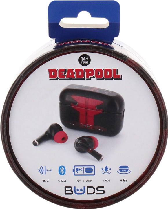 Actual product image Exquisite Gaming Marvel Holdems Mini Holder & Wireless Headphones Deadpool with TWS Buds 10 cm (ANC, 4 h, Wireless)
