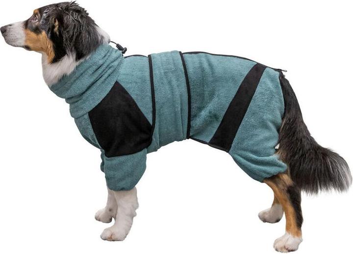 Actual product image Trixie Badjas / Huisoverall Badstof Petrol - 70 Cm (XL, Dog bathrobe, Dog overalls)