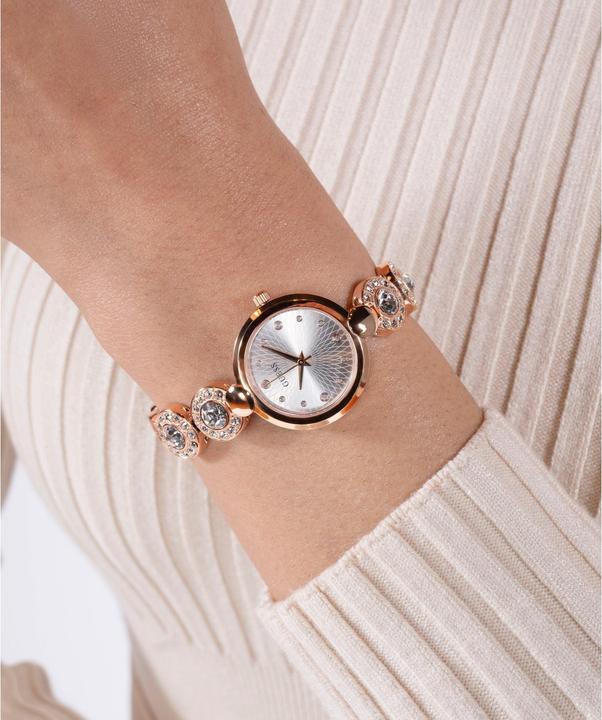 Produktbild Guess P RS GLD CS / SUN SLV DL / P RS GLD BRCT W/ CRYS W/ ADJT G LINKS Armbanduhr (26 mm)