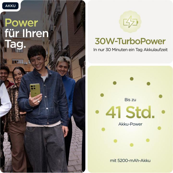 Actual product image Motorola Moto G86 (256 GB, Golden Cypress, 6.67", SIM + eSIM, 5G)
