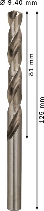 Image du produit Bosch Professional Zubehör Foret hélicoïdal PRO Metal HSS-G, 9,4 x 81 x 125 mm (9,4 mm)