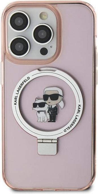 Actual product image Karl Lagerfeld KLHMP15MHMRSKCP iPhone 15 Plus 6.7" różowy/pink hardcase Ring Stand Karl&Choupettte M (Apple iPhone 15 Plus)
