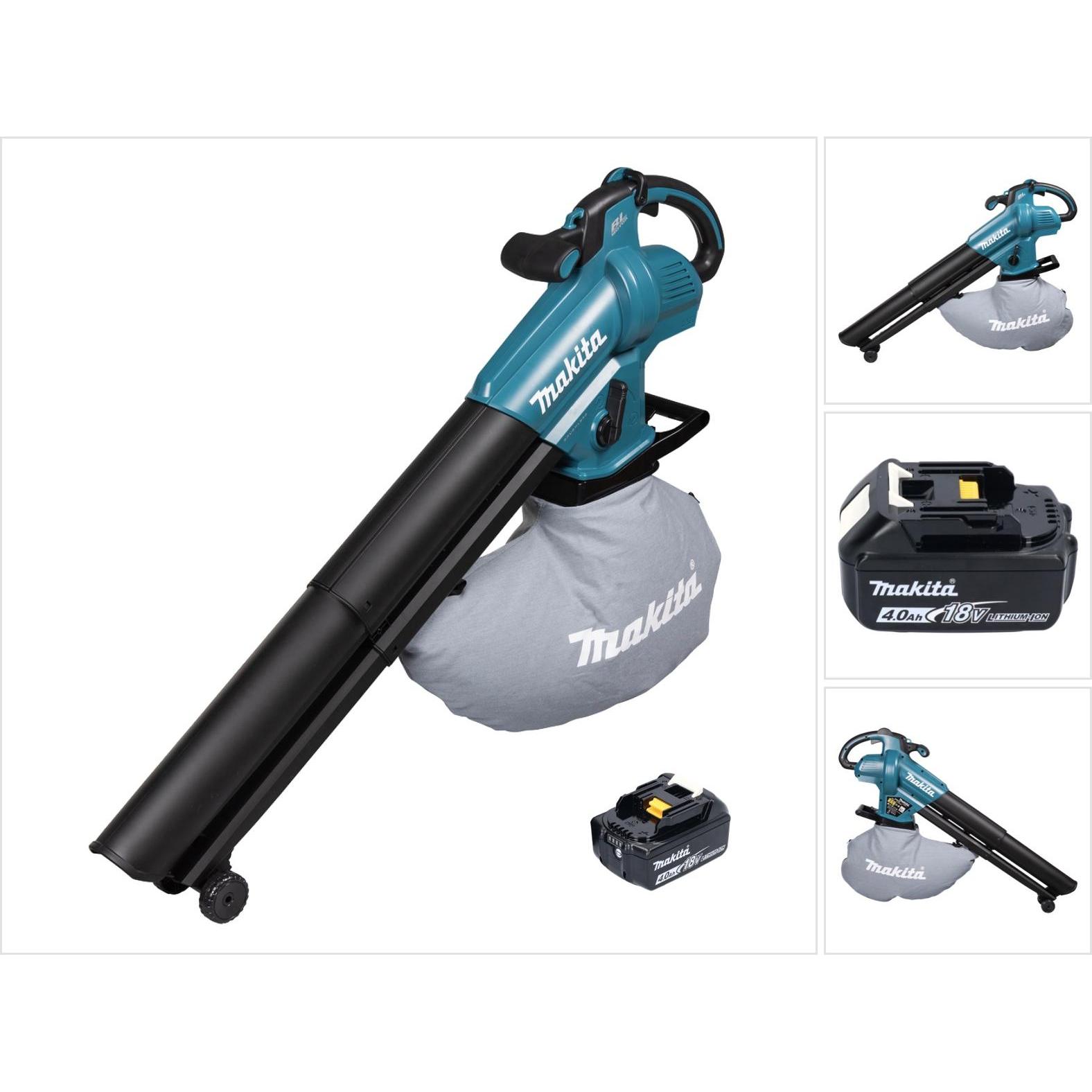 Makita, Laubsauger + Laubbläser, DUB 187 M Akku LaubblÃ¤ser und Laubsauger 18 V Brushless + 1x Akku 4,0 Ah - ohne Ladege...