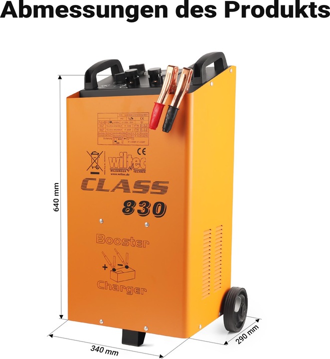Actual product image Wiltec Battery charger Booster 12V 24V battery charger Battery charger with jump start (24V, 12V, 68 A)