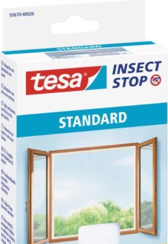 Produktbild tesa Insektenschutz STANDARD für Fenster, mit Klettband, ohne Bohren (100 x 100 cm)
