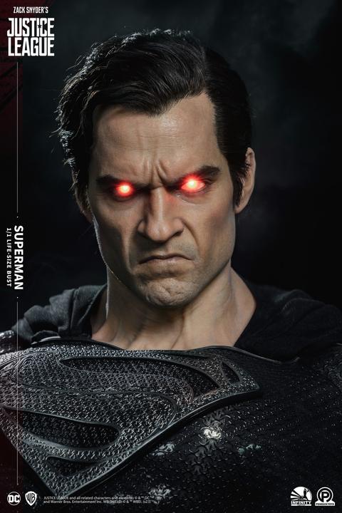 Actual product image Infinity Studios Snyder's Justice League "Superman - Black Version" 1/1 Lifesize Bust