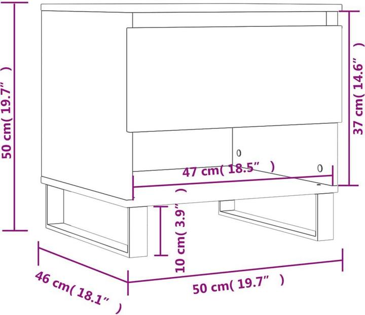 Image du produit vidaXL Couchtisch (50 x 46 x 50 cm)