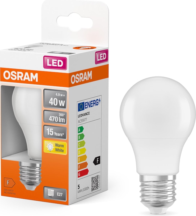 Immagine prodotto Osram Star Classic P (E27, 5.50 W, 470 lm, 1 x, F)