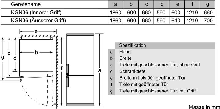 Produktbild Bosch Hausgeräte Kühl-, Gefrierschrank KGN36 VWED A++ (326 l)
