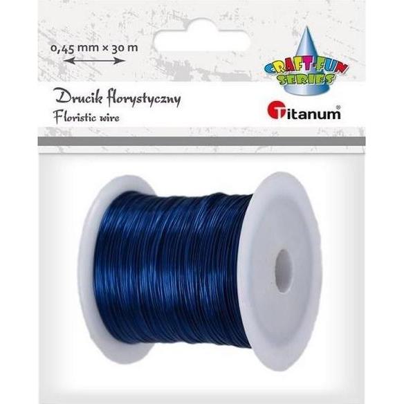 Titanum, Filo, Filo floreale 0,45 mm x 30 m, blu navy (30 m)