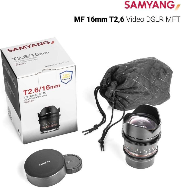 Produktbild Samyang 16mm T2.6 VDSLR MFT (Micro Four Thirds, Vollformat)
