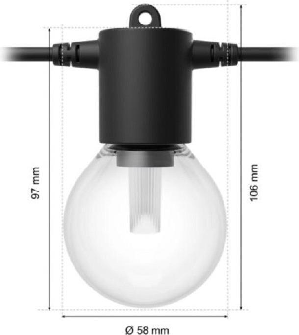 Productafbeelding Philips Hue LED-Lichterkette Festavia Globe Outdoor Erweiterung 14 (14 m)