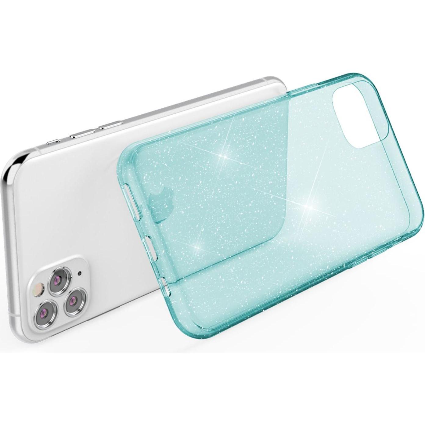 Thumbnail - Nalia Klare Glitzer Silikon Hülle (Apple iPhone 11 Pro), Smartphone Hülle, Blau