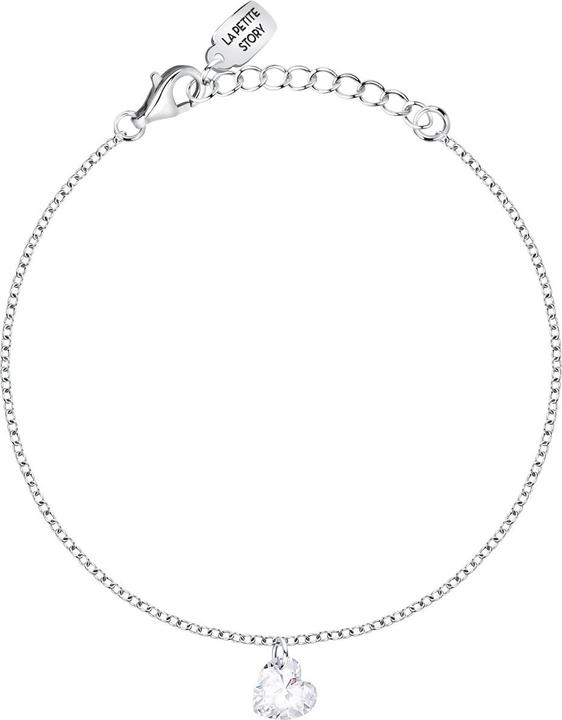 Actual product image La Petite Story - Delicate silver bracelet with a clear heart Silver LPS05AWV54 (Silver 925)