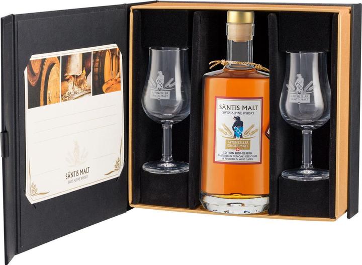 Produktbild Säntis Malt Geschenkset Golfers Birdie Water 0.5 l & 2 Gläser (Single Malt, 1 x 50 cl)