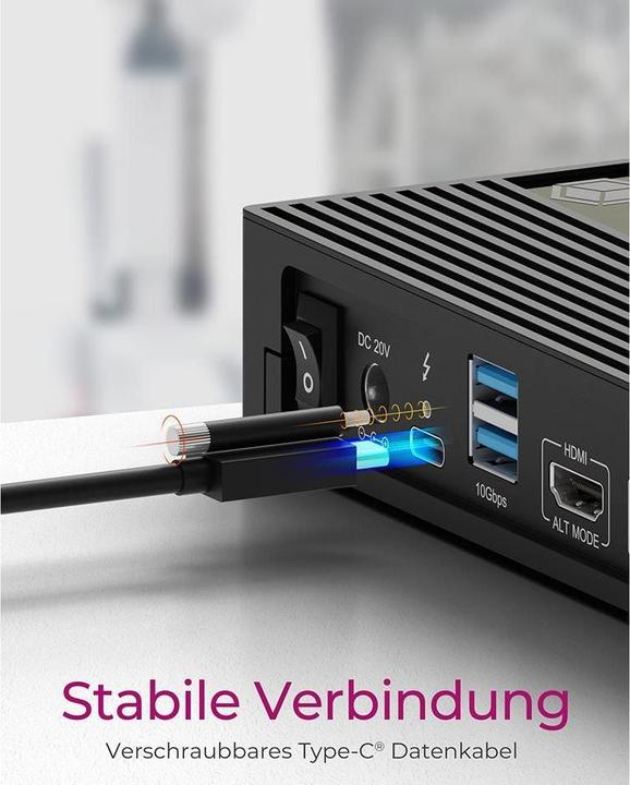 Produktbild Icy Box USB-C Docking station, Dual 4K Display Dock, IB-DK2246AC (USB-C, 14 Ports)