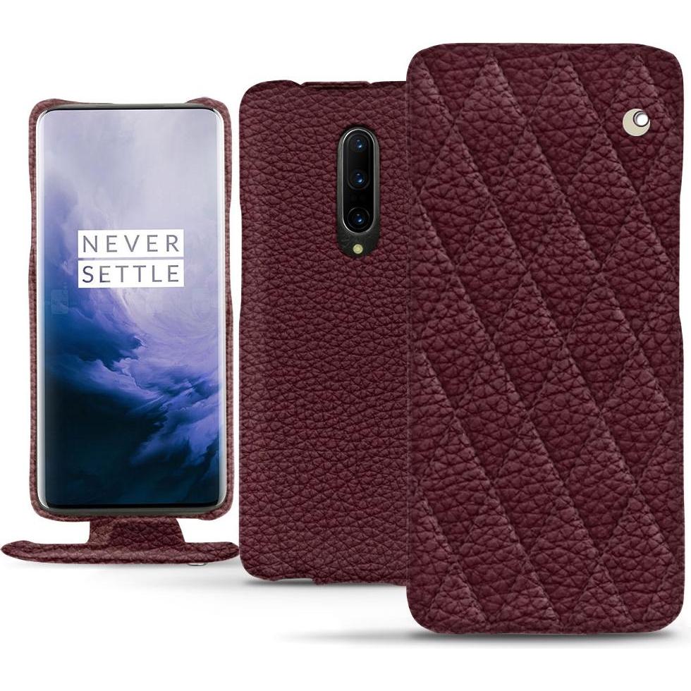 Noreve Lederschutzhülle vertikal (OnePlus 7 Pro), Smartphone Hülle, Violett