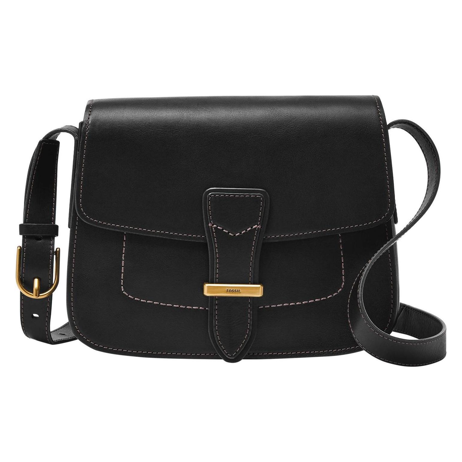 Fossil, Damen, Handtasche, Tremont Flap Crossbody Bag, Schwarz