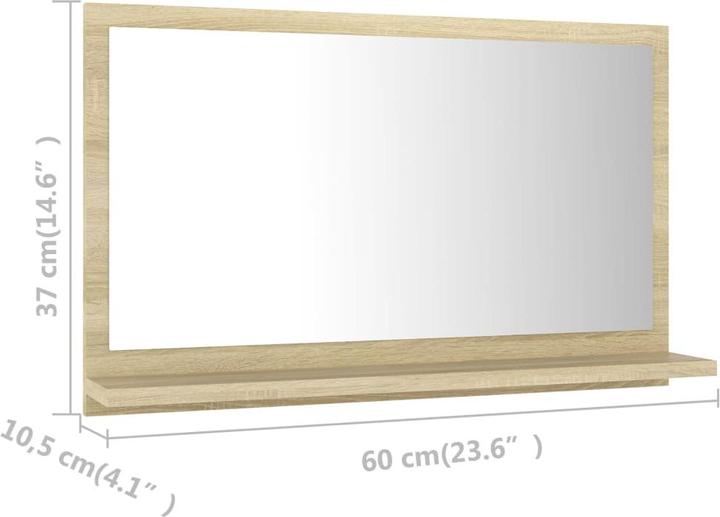 Produktbild vidaXL Spiegel (60 x 10.50 x 37 cm)