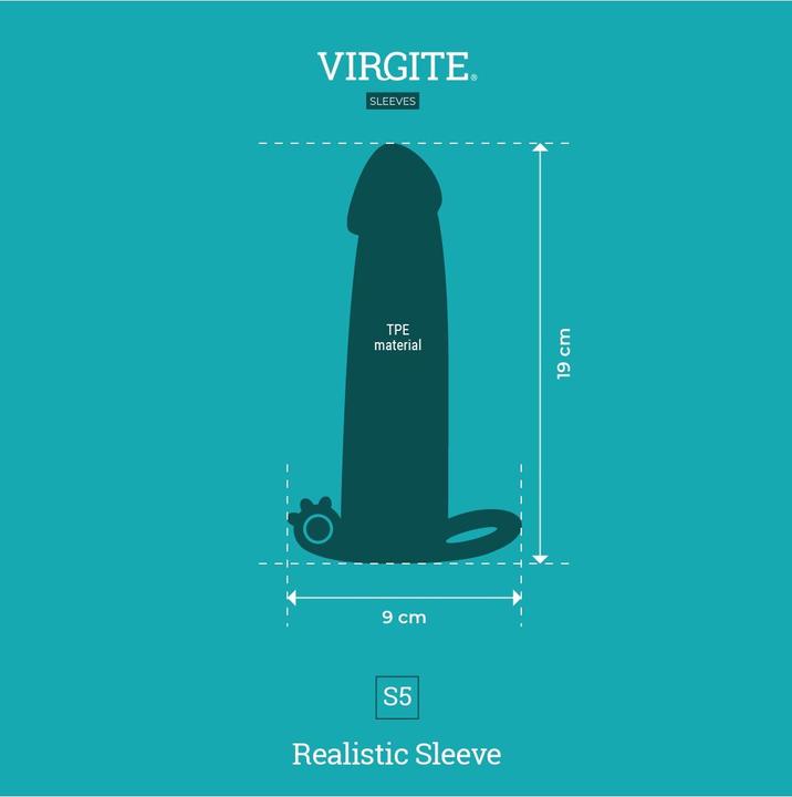 Produktbild Virgite Realistic Sleeve 19cm mit Vibration