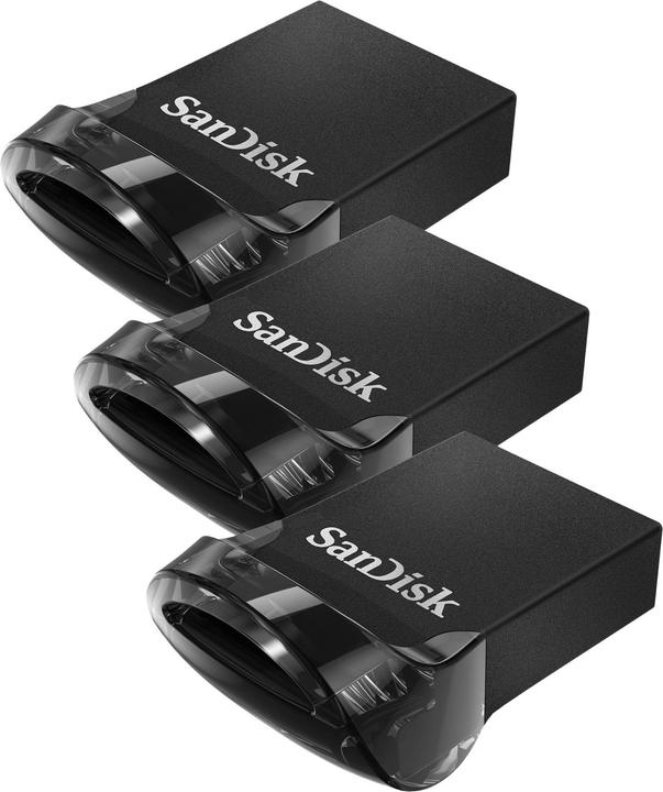 Produktbild SANDISK UltraFit 3-Pack (32 GB, USB-A)