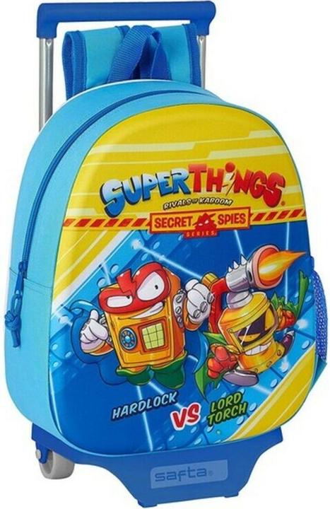 Image du produit Superthings Sac à dos scolaire 3D à roulettes bleu clair (10 l)