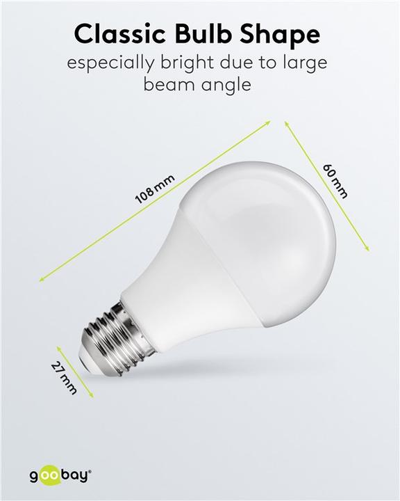 Produktbild Goobay LED-Birne, 8,5 W (E27, 806 lm, 1x)