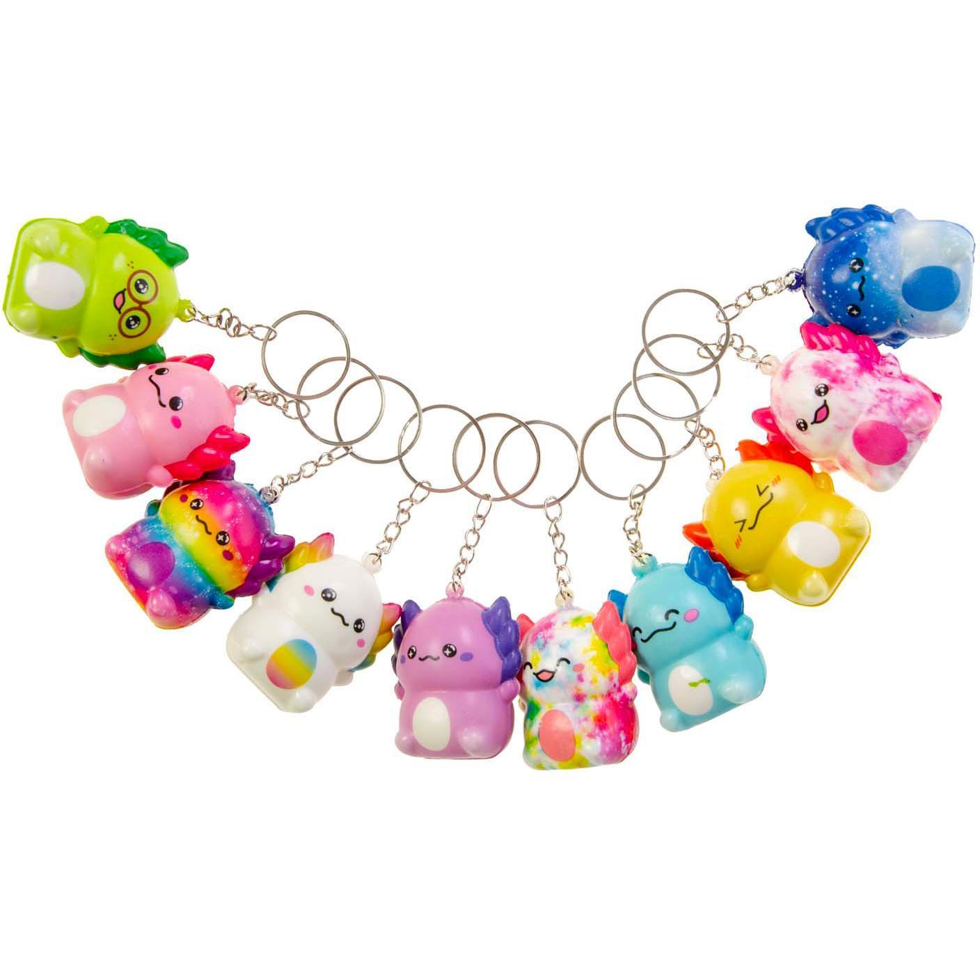 Duckiez, Unisex, Portachiavi, Porte Cle Axolotl Squishy 5 cm, Multicolore