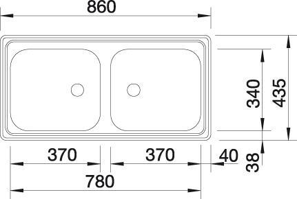 Produktbild Blanco TOP EZ 8 x 4 (Einbauspüle, 43.50 cm, 86 cm)