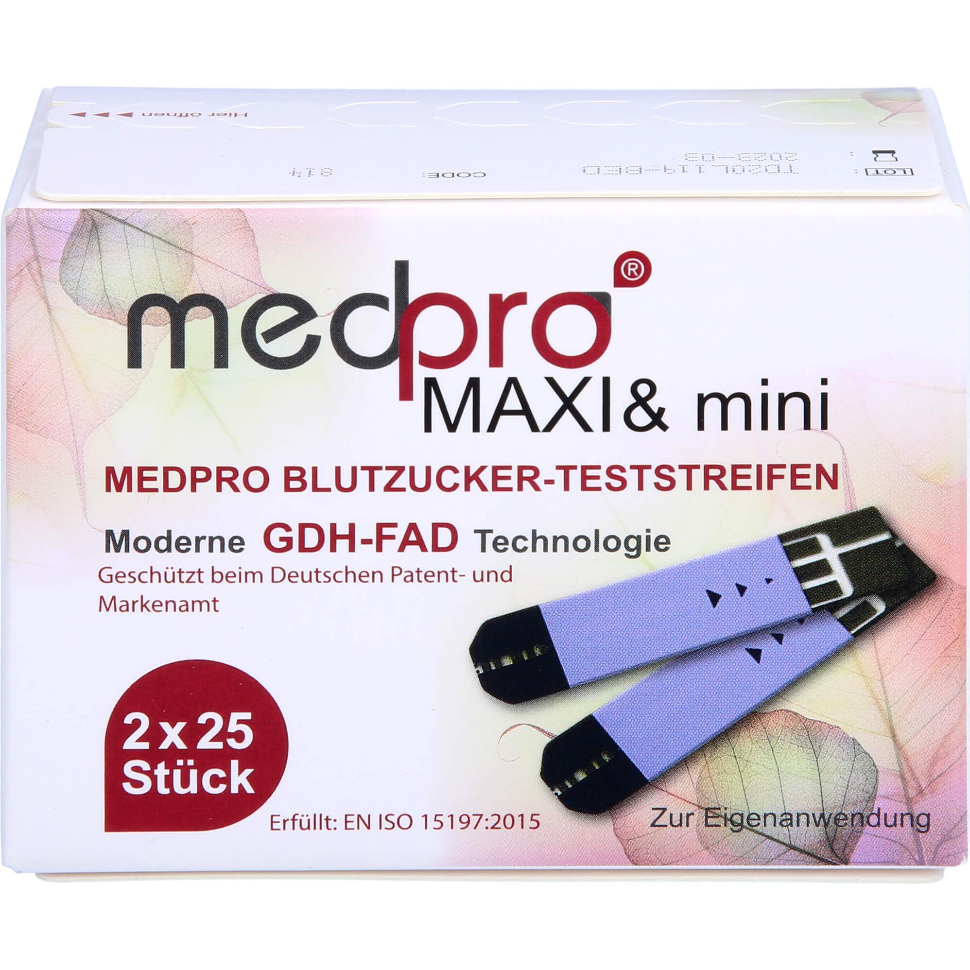 Thumbnail - Medpro GmbH, Bluttest, Medpro Maxi & Mini Bz Test (Teststreifen)