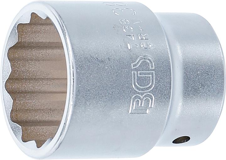 Immagine prodotto BGS Set di chiavi a bussola a dodici facce Azionamento a bussola quadra 20 mm (3/4") SW 38 mm (38 mm)