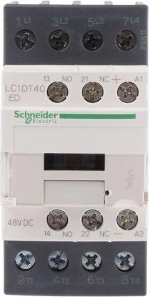 Actual product image Schneider Electric Coil contactor 4 pole NO,40A,48VDC.AC1